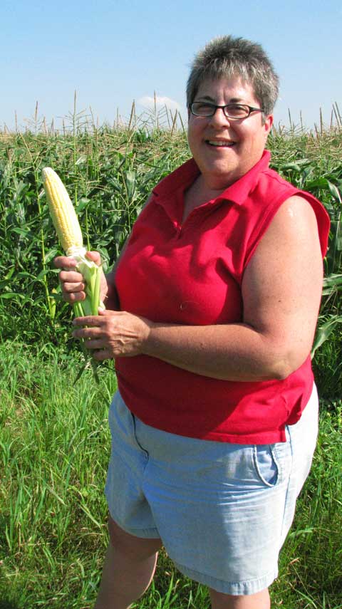 Ginger Grubb holding Popping Corn